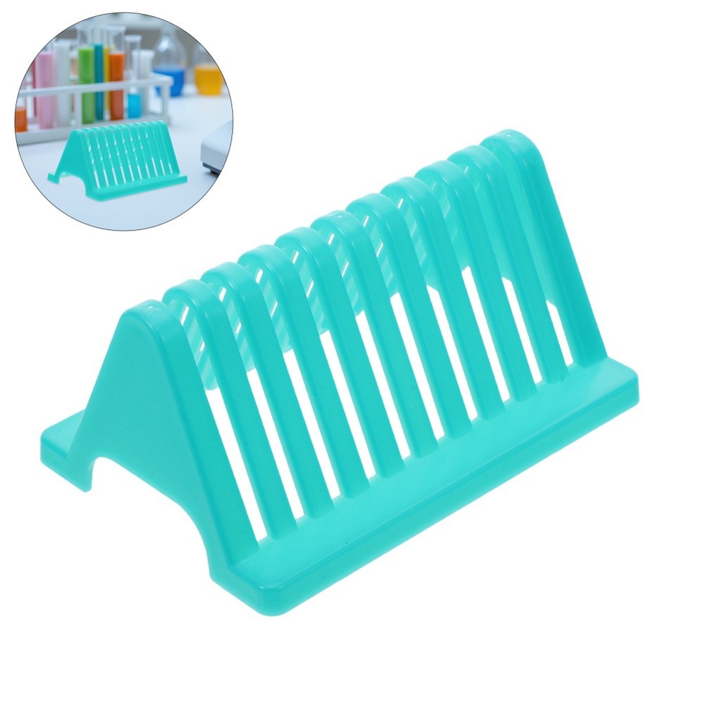 2 Pcs Staining Slides Rack Microscope Drying Glass Stand Laboratory