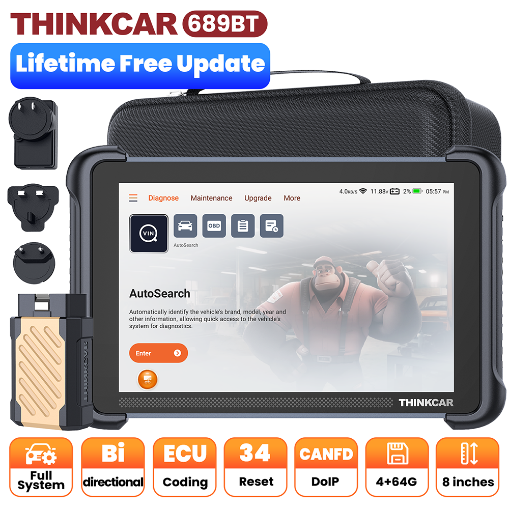 ThinkScan 689BT Car OBD2 Diagnostic Tool Bidirectional Scanner CANFD & DOIP