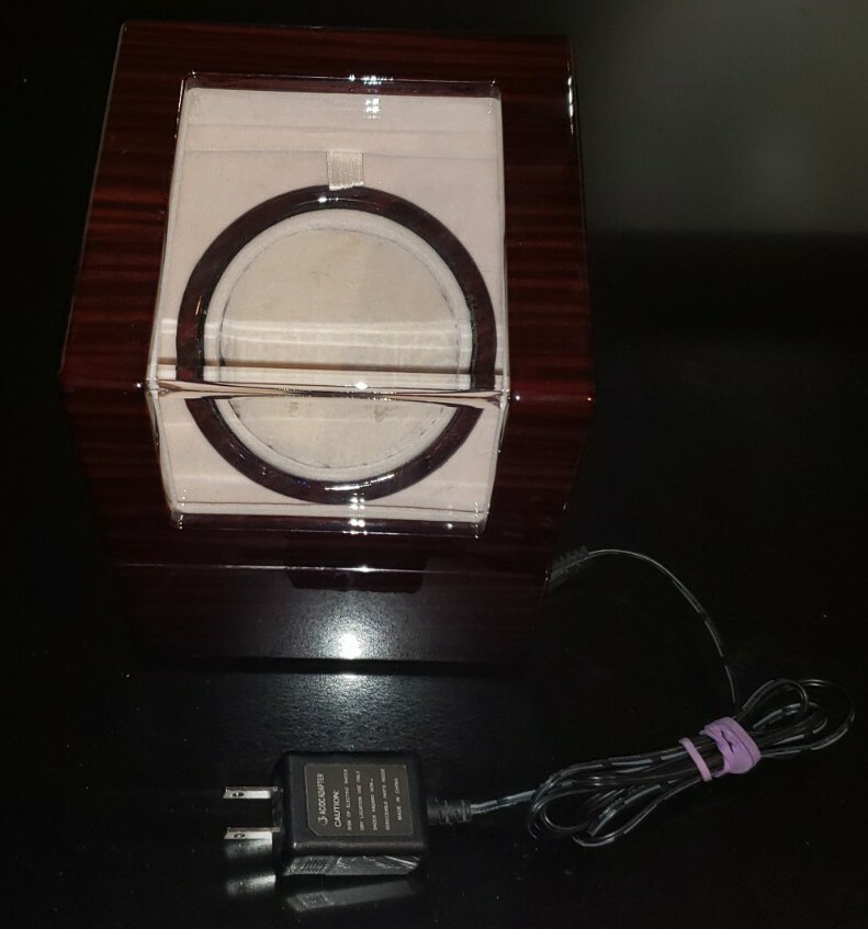 CHIYODA AUTOMATIC SINGLE WATCH WINDER BOX ADAPTER 8 ROTATION SETTINGS