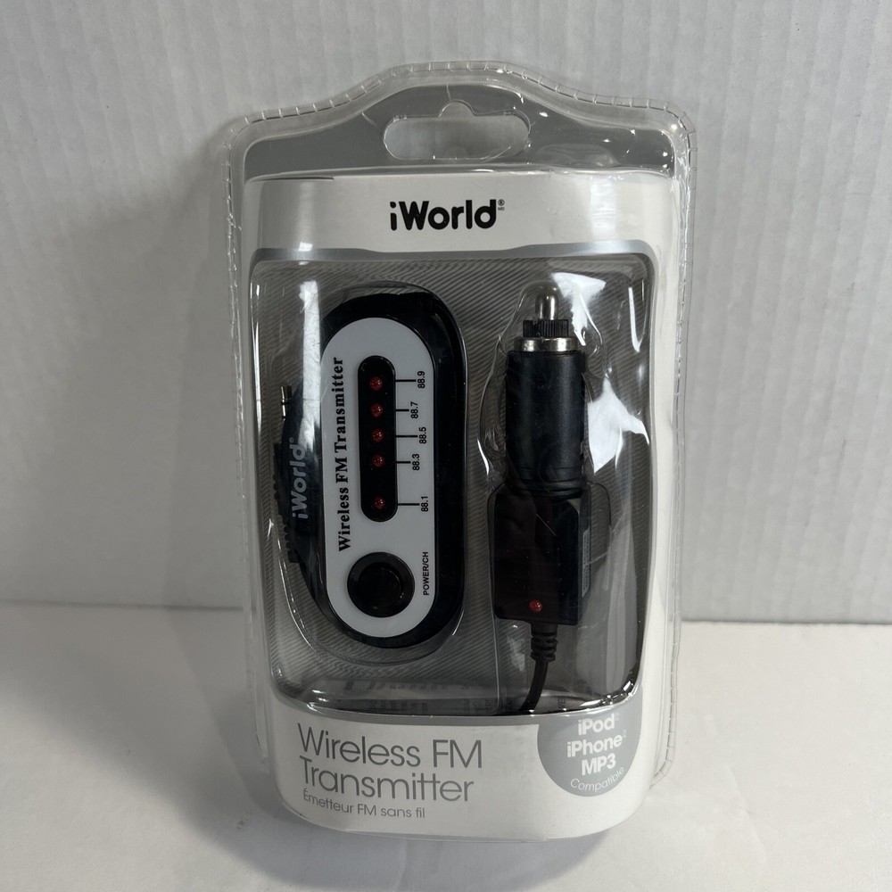 NEW iWorld Wireless FM Transmitter for iPod, iPhones, MP3 players Music Casting