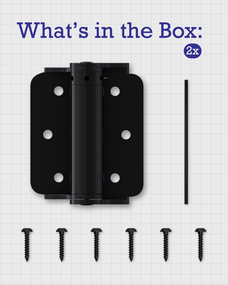 Hardware Essentials 852868 3 Inch, Black Adjustable