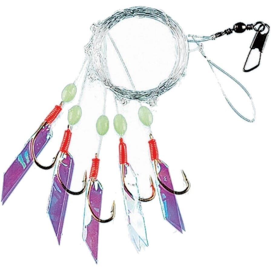 Fladen 5 Hook Strommingstackel Feathers Hook Size 4