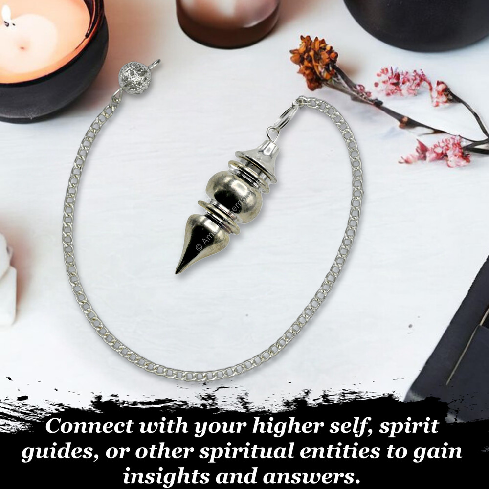 Silver Tear Drop Steel Copper Pendulum for Divination
