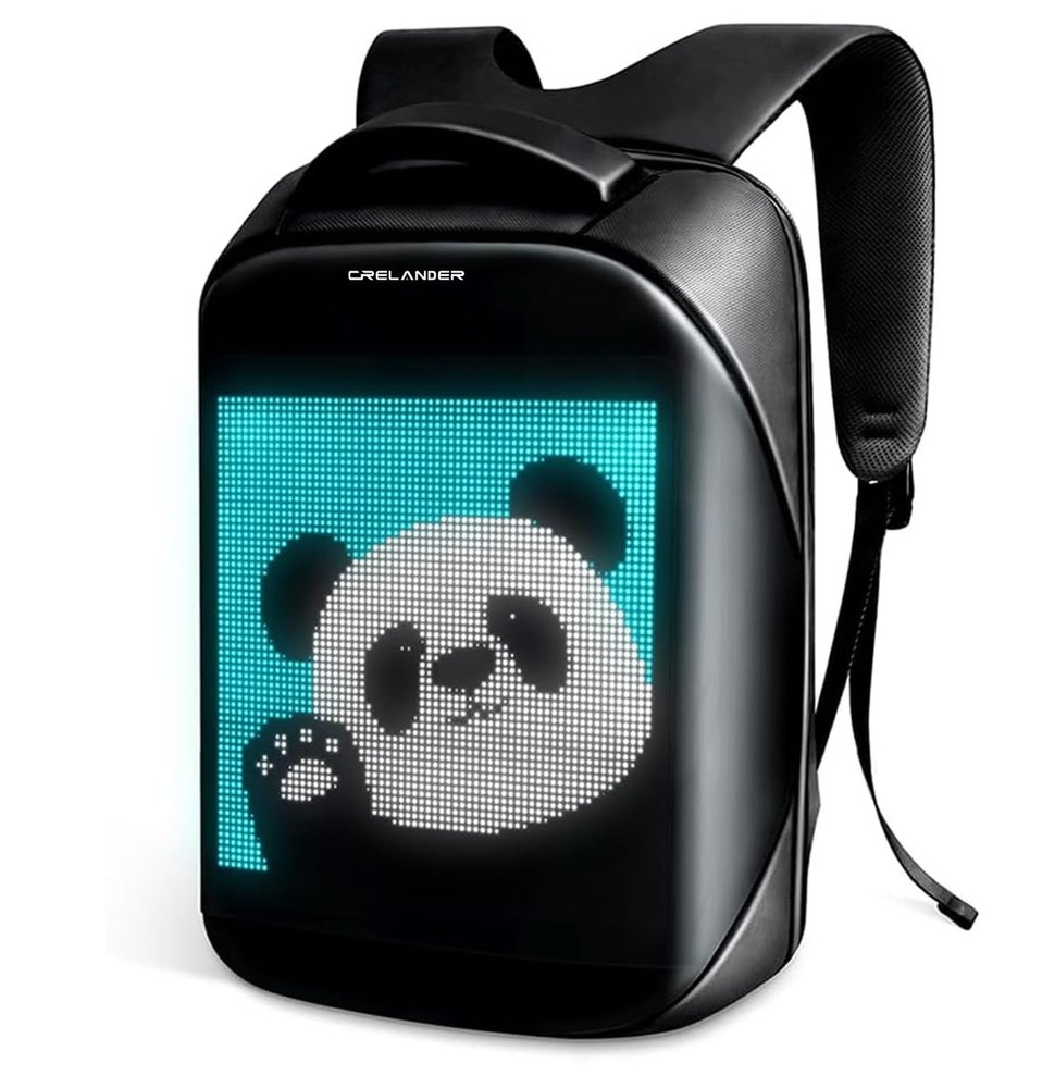 Crelander LED Backpack, 15 inch App Control Laptop Backpack with Programmable...