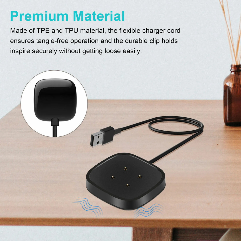 For Fitbit Versa 4 3 Sense 2 Watch Wireless USB Charging Dock Fast Cable Charger