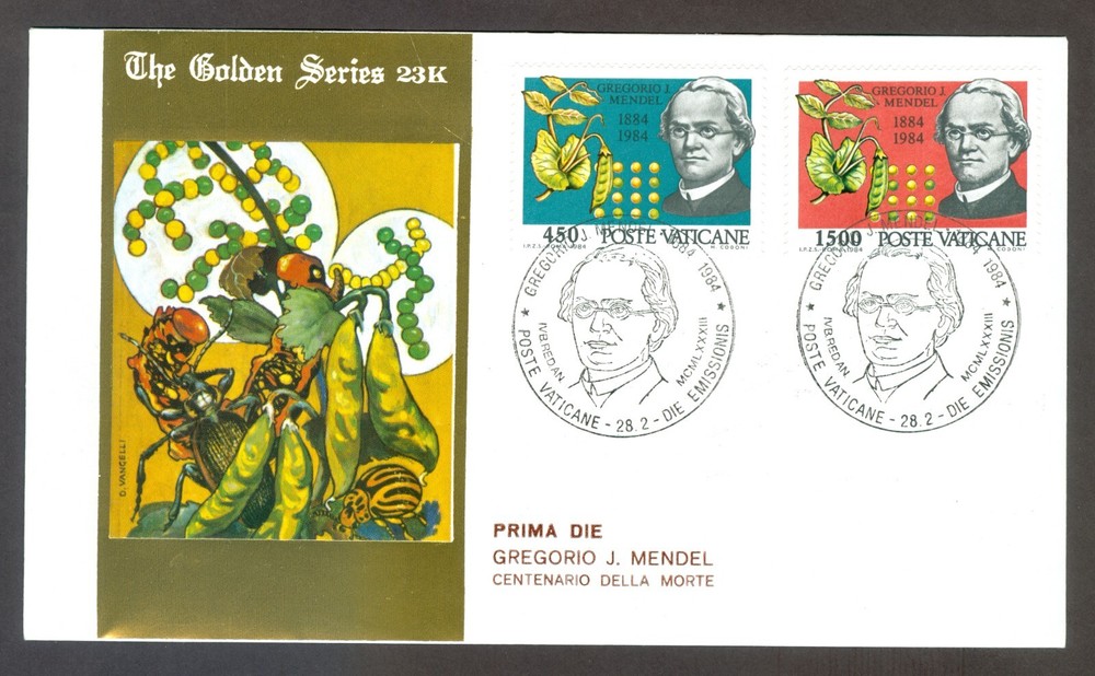 Vatican City Sc# 729-30: Gregor Mendel on FDC