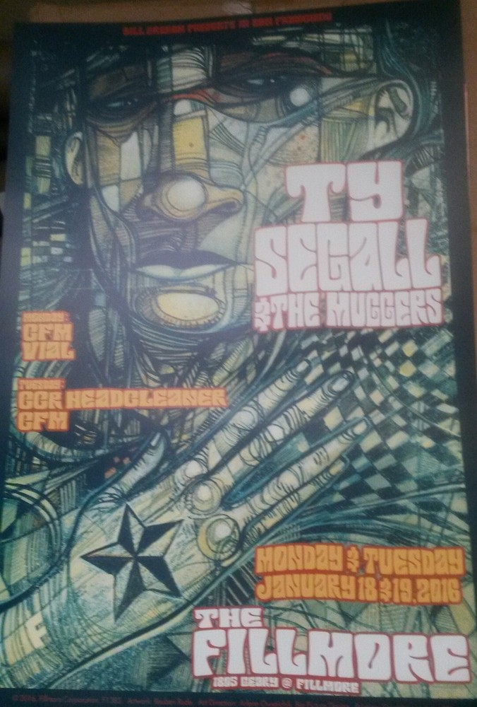Mint Ty Segall Fillmore Poster 2016 a