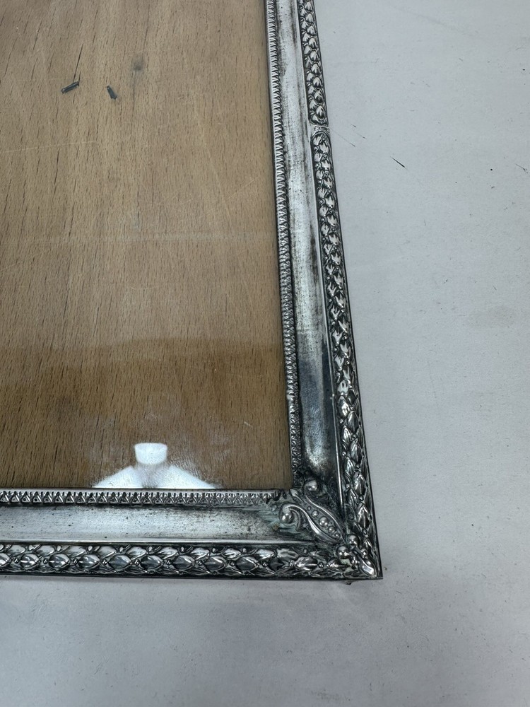 Antique 800 Silver Large Picture Frame