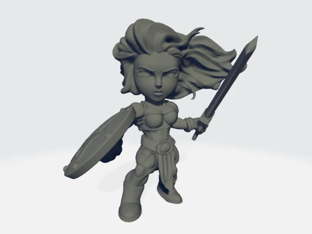 Chibiatures - Amazon Shield Sword Warrior #4