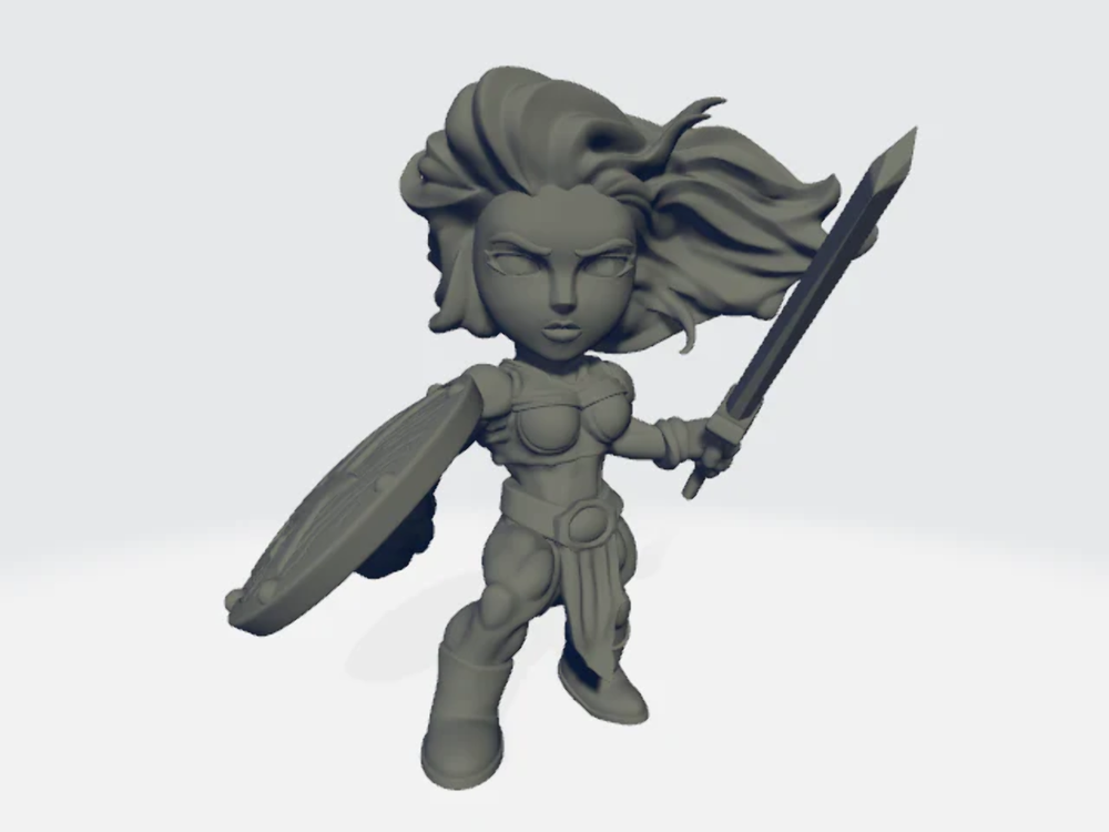 Chibiatures - Amazon Shield Sword Warrior #4