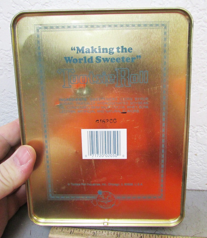 Tootsie Roll "making the world sweeter tin (empty) home decor / kitchen decor