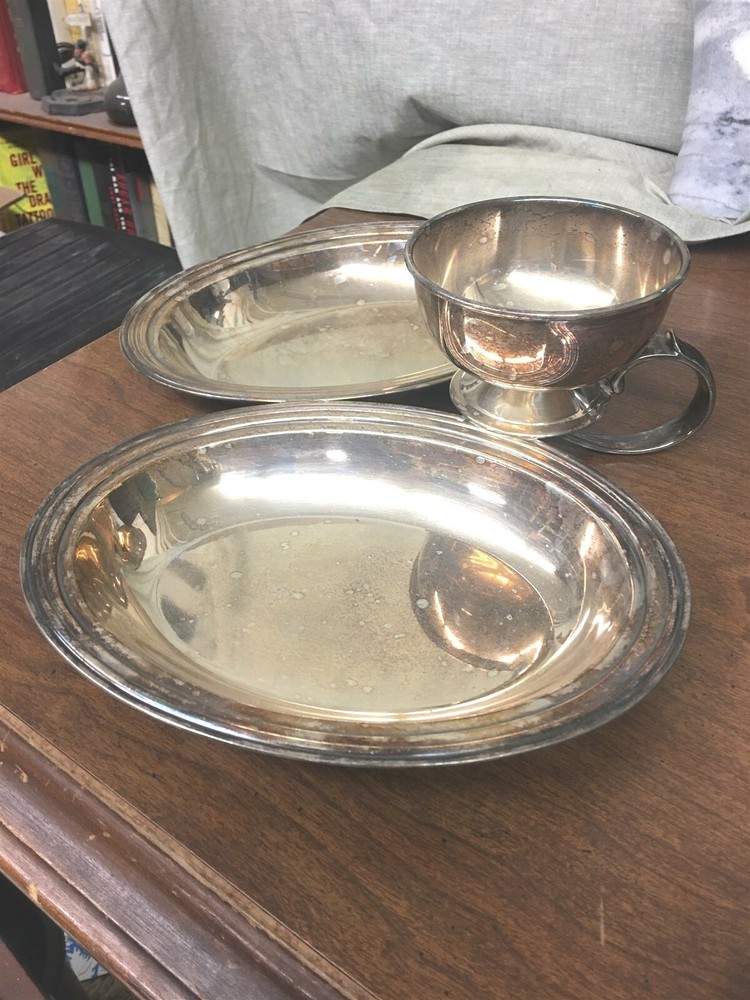 Silverplate Handy Ann Triple Server