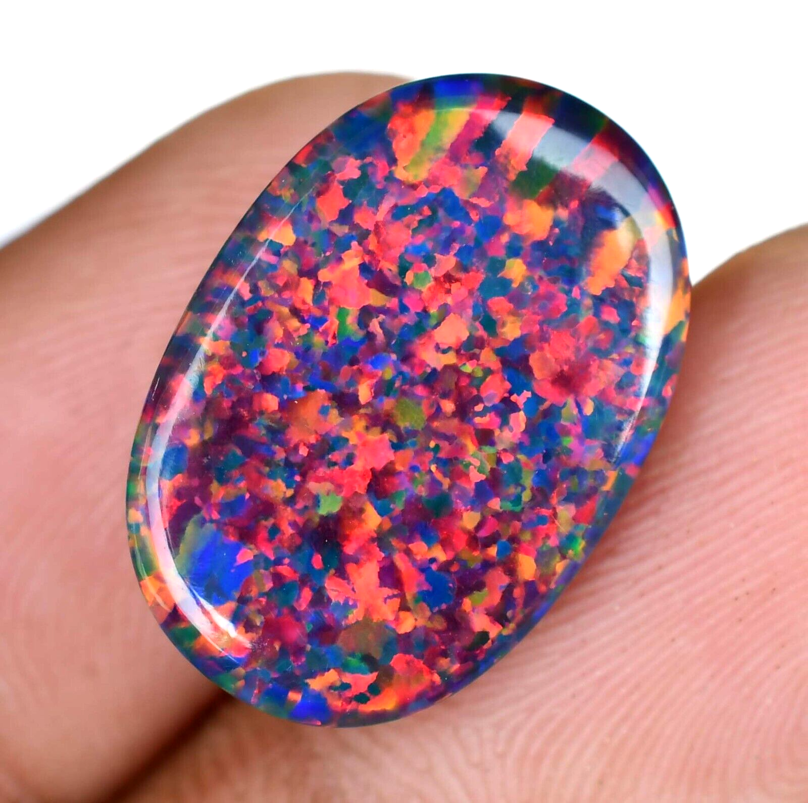 10.60 CT Natural Ethiopian Black Fire Opal Certified Very Rare Precious Gemstone