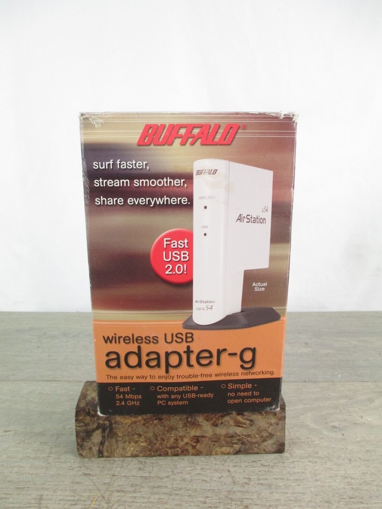 Buffalo Wireless USB Adapter 54 Mbps WLI2-USB2-G54 Airstation AOSS Open box