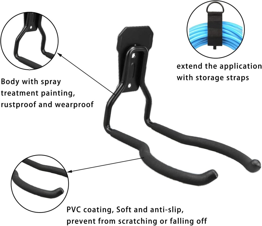 JuforminWeedeater Hanger, String Trimmer Weed Eater Rack, Black-4 P