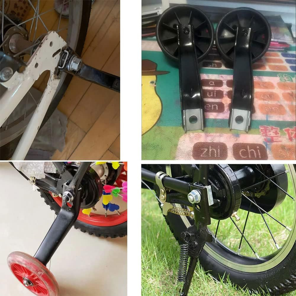 8 Pack Training Wheels Vertical Bracket for Children'S Bicycle Stabiliser Suppor