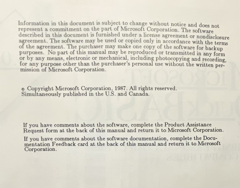 Microsoft QuickBASIC 4.0 Manual, Learning and Using QuickBASIC - 1987