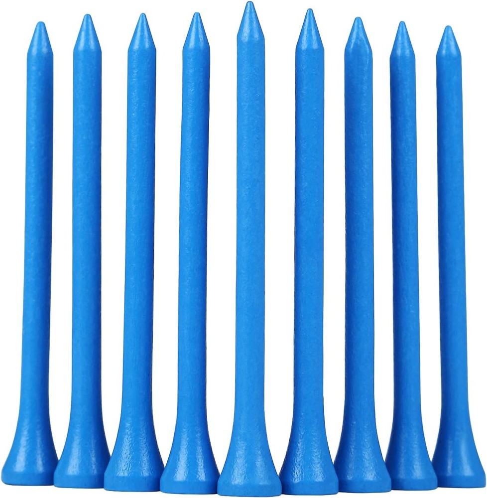 Golf Tees Durable Bamboo 100Pcs 3-1/4" Friendly Blue