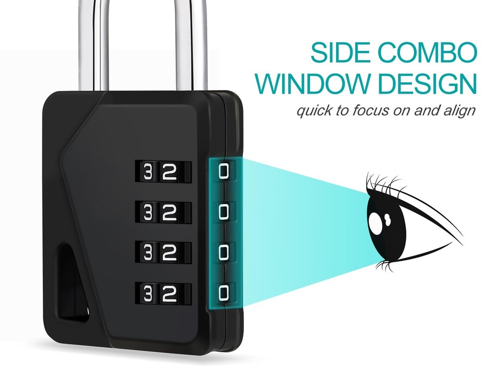 Locker Locks with Code Small Combination Padlock DIY Name Tags 2 Pack