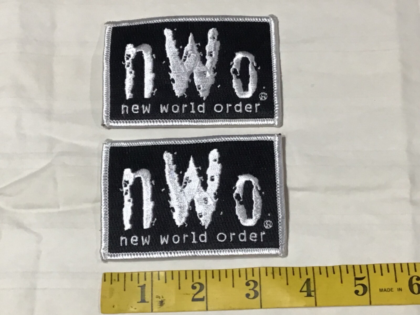 Lot x2 Vintage 1998 N.W.O. World Champion Wrestling NEW WORLD ORDER Patches NWO