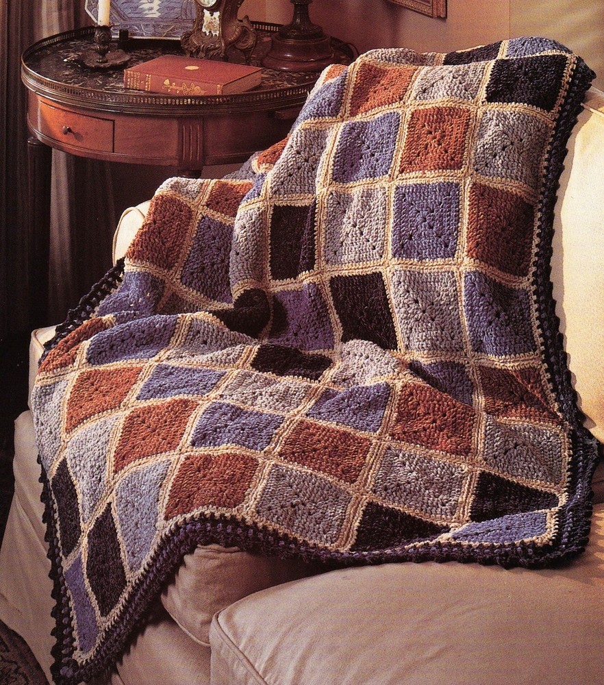 HANDSOME X Marks the Spot Afghan/Crochet Pattern INSTRUCTIONS ONLY