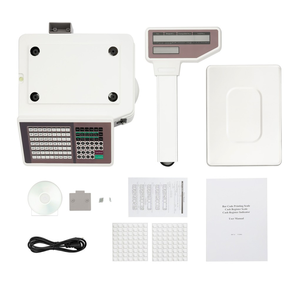 Digital Electronic Weight Scale Price Computing Thermal Label Printer Commercial