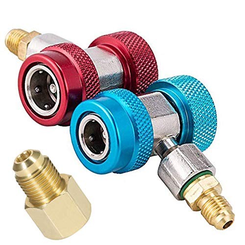 Adjustable R134a Quick Coupler High Low Conversion Adapter Fittings,