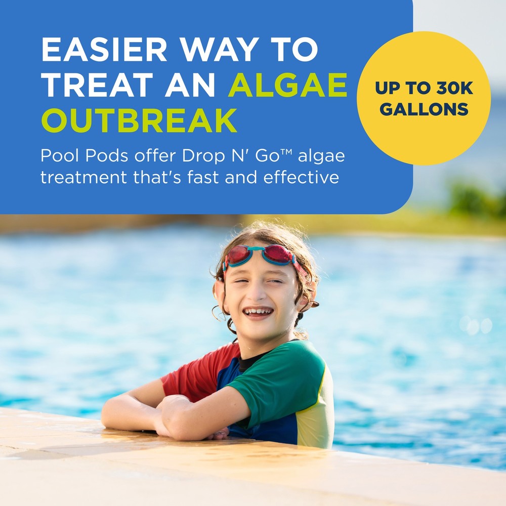 FROG Algae Solution - Dry Formula for Green & Yellow Algae in Pools up to 30K...