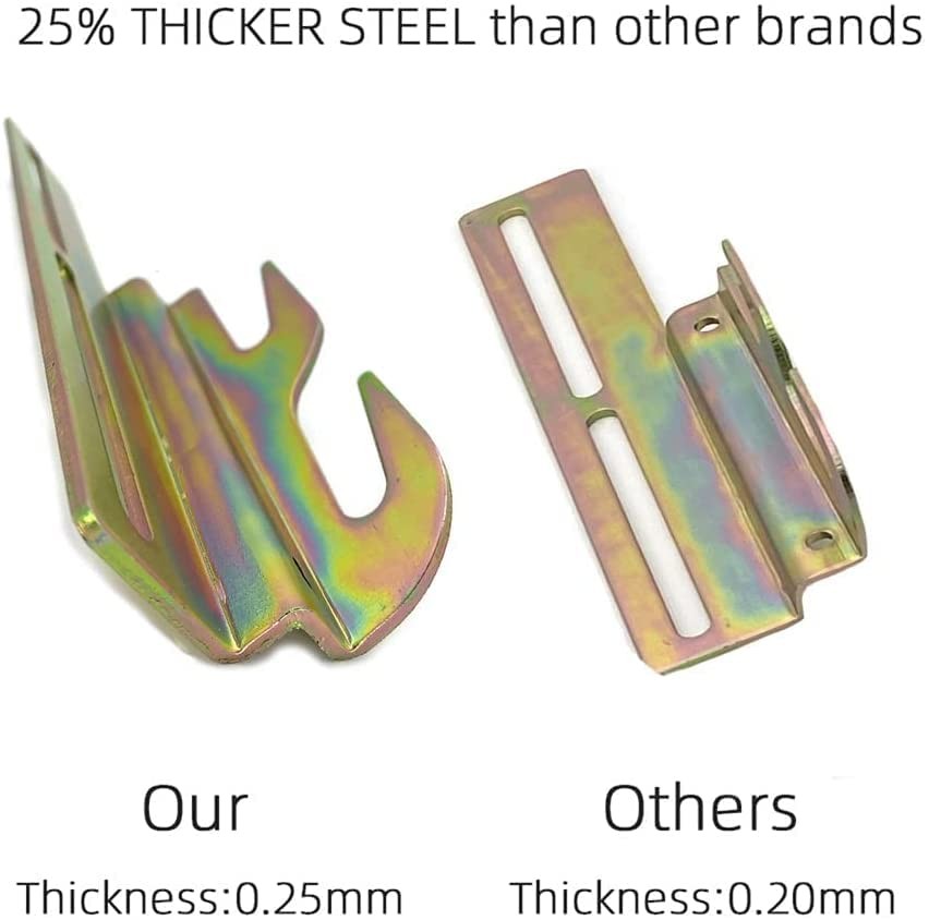 2Pcs #711 Bolt-On to Hook-On Bed Frame Conversion Brackets 2pcs Bed Frame Hooks