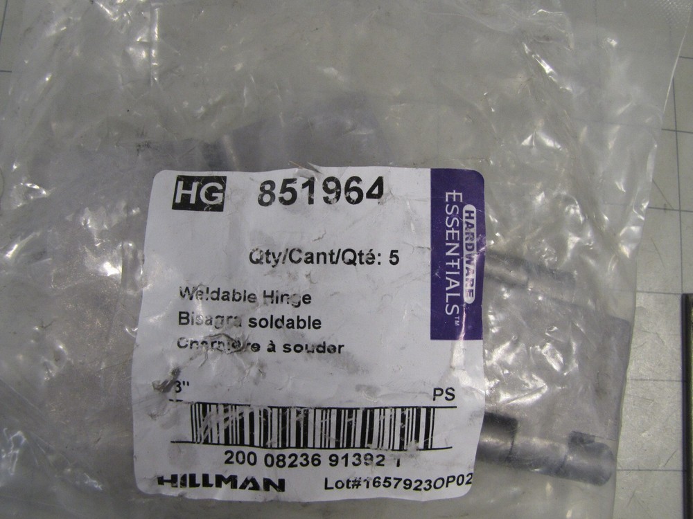 5-pack Hillman 851964 Square Corner Weldable Hinge NEW