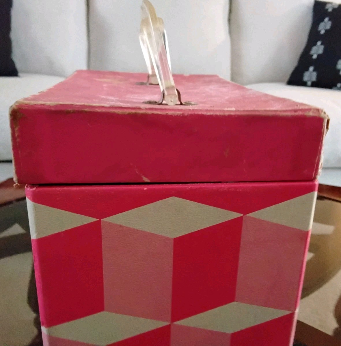 Platter-Pak 1960s Psychedelic Vinyl Record Storage Box Case 45 45’s 1 Owner Pink