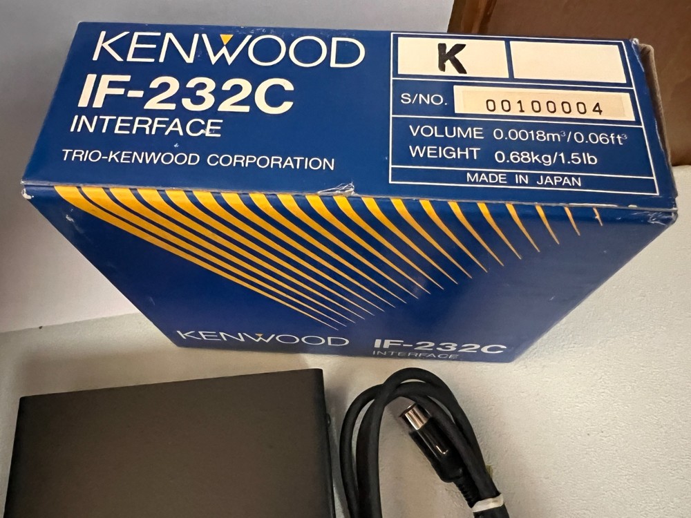 Kenwood Computer Interface IF-232C with cable, no power adapter, and Box