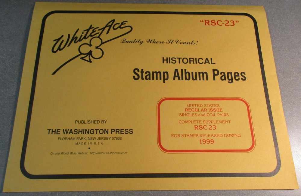 WHITEACE RSC-23 HISTORICAL STAMP ALBUM PAGES STAMPS RELEASED 1999 W/FREE SHP.