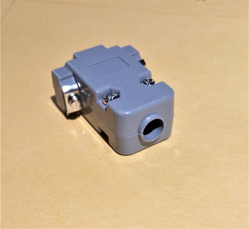 3 Pieces L-Com SDC9G DB-9 (DB-15 HD) Gray Plastic Back-shell with Hardware