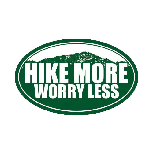 Oval Hike More Worry Less Sticker Decal