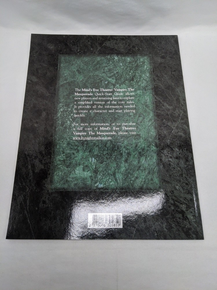 Minds Eye Theatre Vampire The Masquerade Quick Start Guide Book