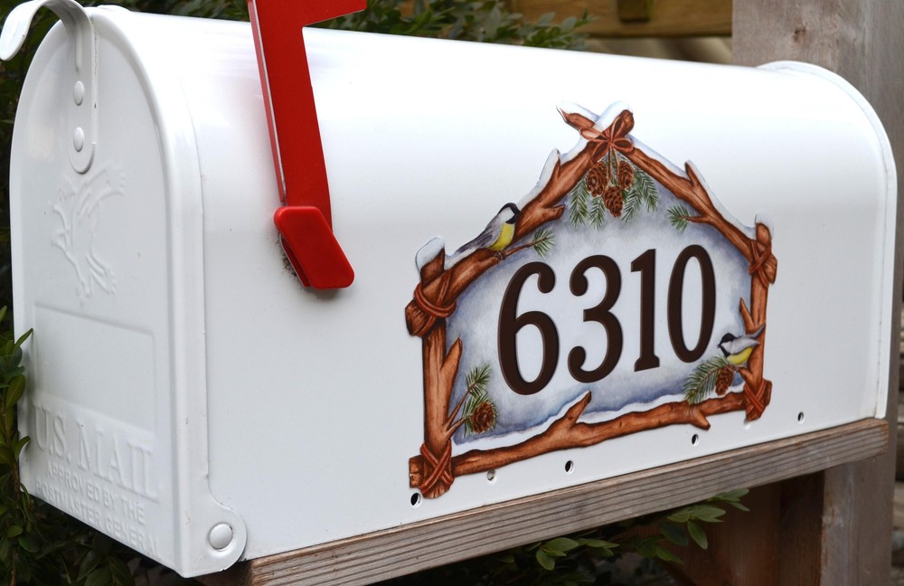 Mailbox Magnet (Partial Cover) Chickadee Magnetic Custom Sign & Sm Chickadee