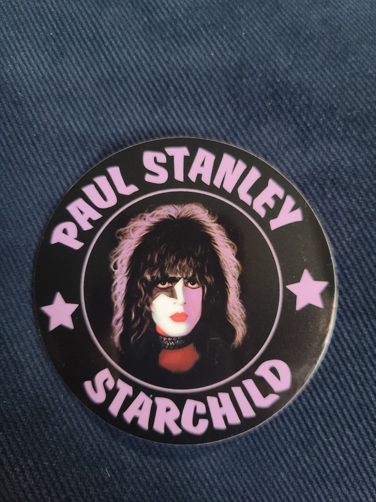 Kiss Paul Stanley Star Child Logo Novelty 3 Inch Gloss Round Sticker