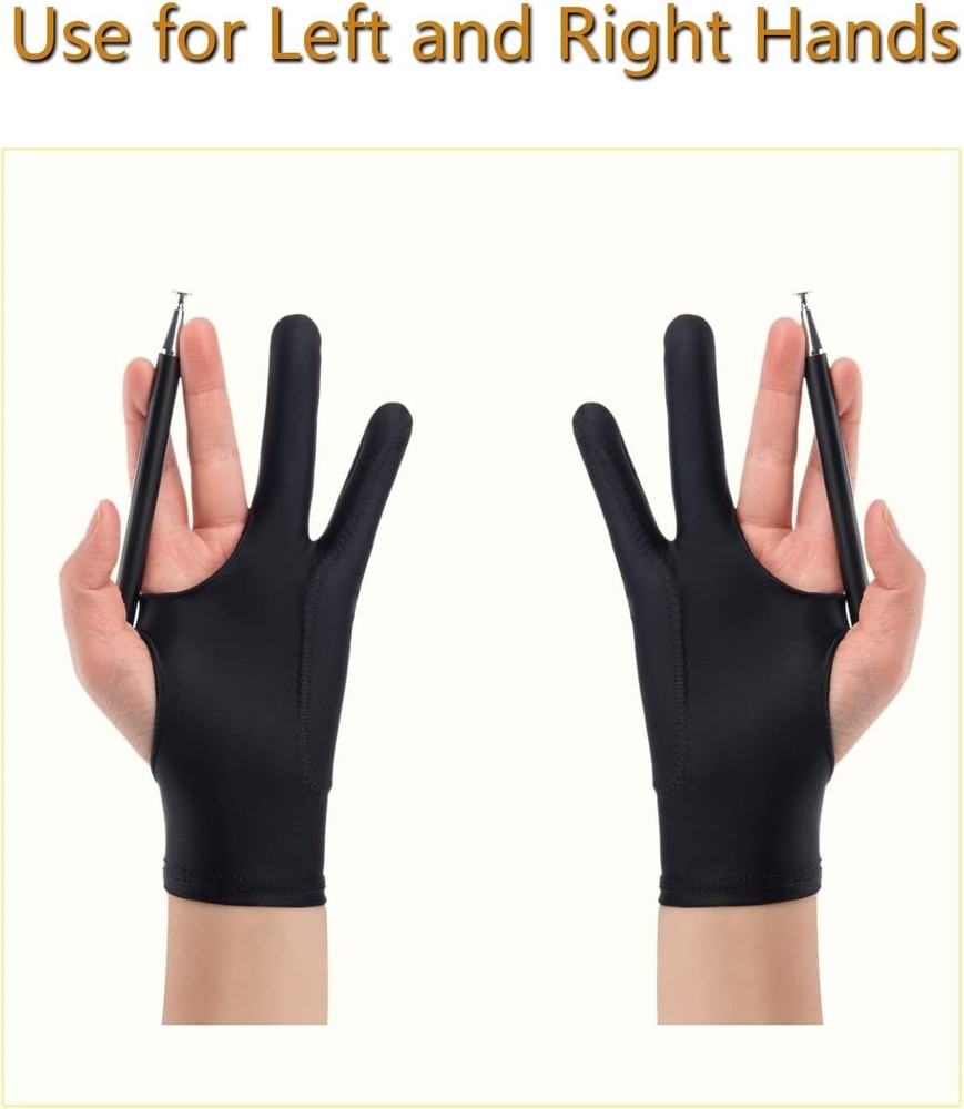 Two-Finger Drawing Glove 2 Pack - Comfortable and Precise for Digital Artists