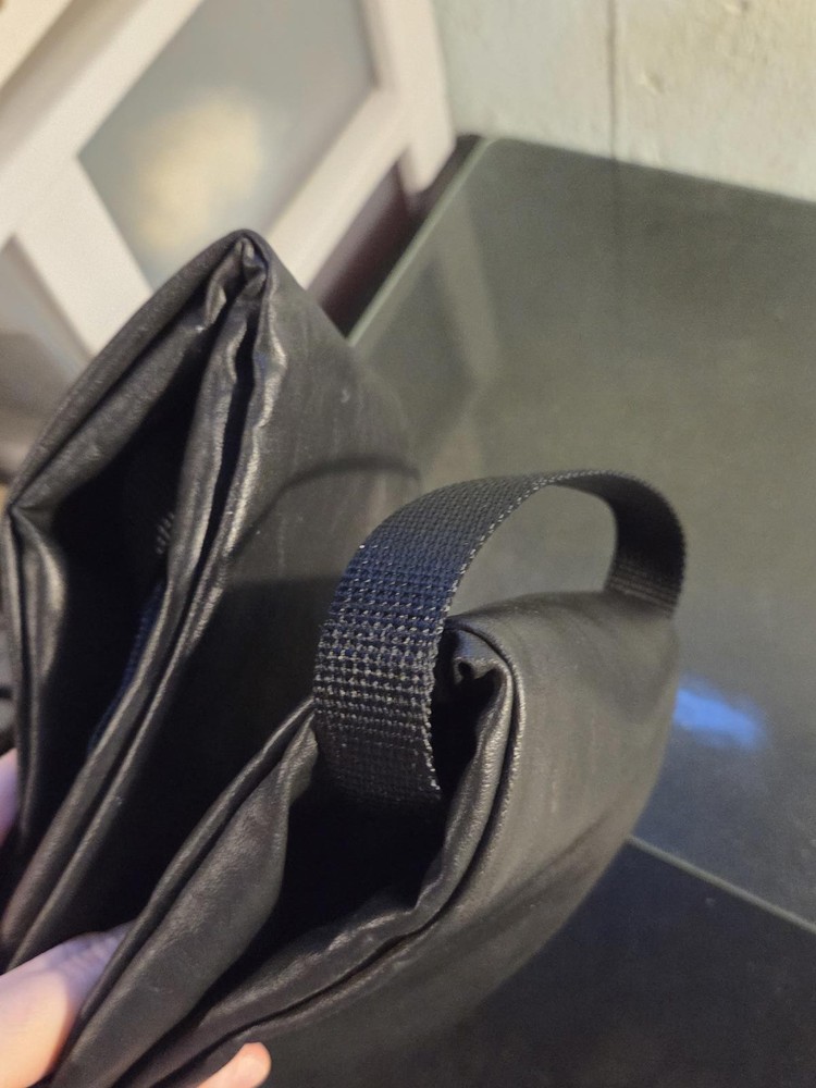 Leather Quiver | Black - Storage Bag - Mounting Straps - Button Flap - Over 30"