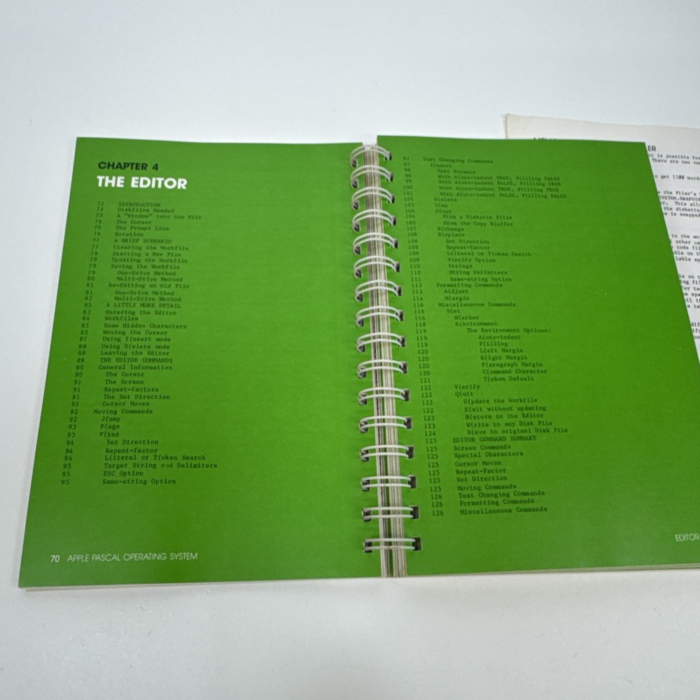 Apple II Pascal Operating System Reference Manual - 1980 With Addendum Booklet