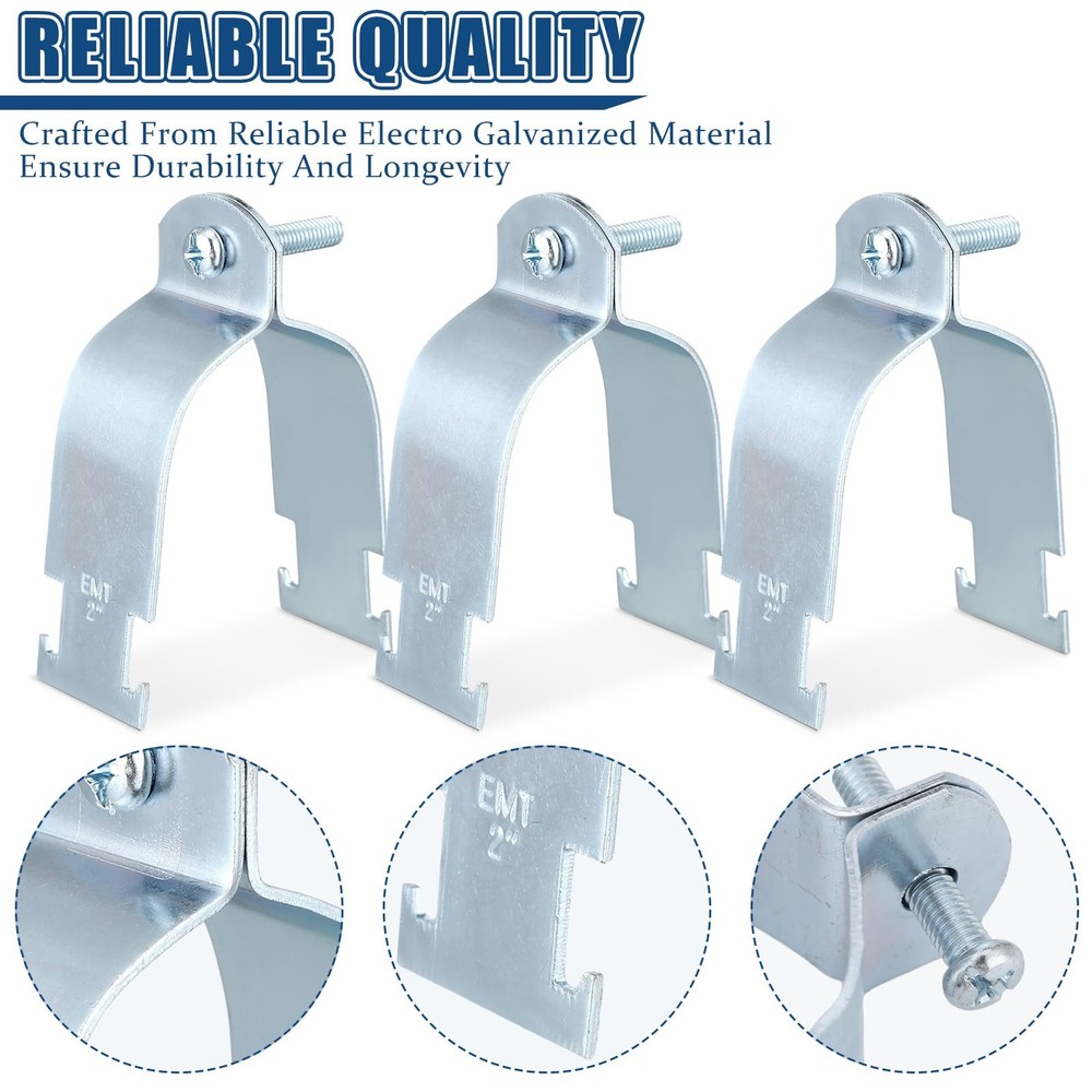 Emt Pipe Universal Strut Clamps Strut Channel Accessory Electro Galvanized Co...