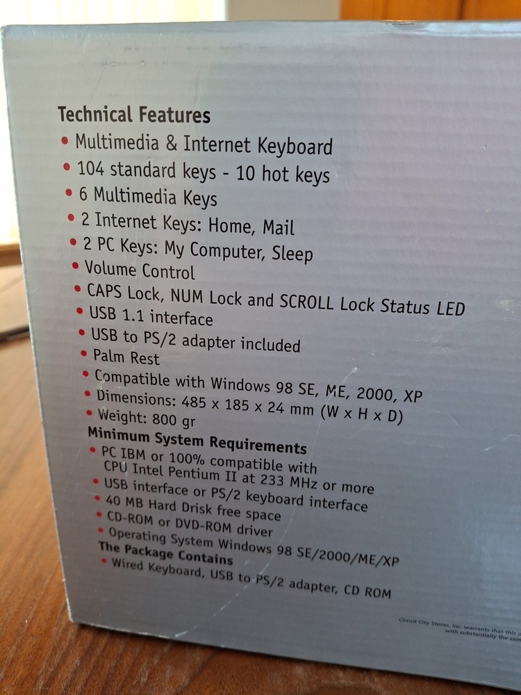 Nexxtech Multimedia Keyboard With USB And PS/2 Interface