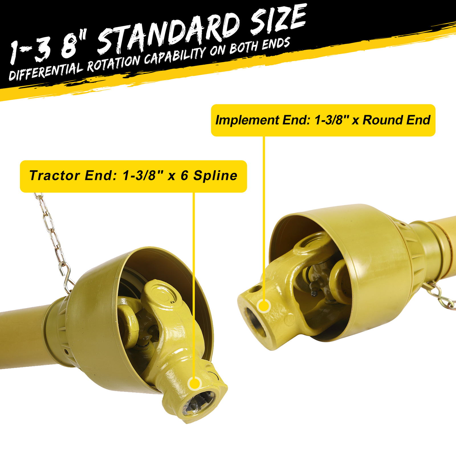 39"-55" Brush Hog PTO Shaft PTO Shaft for Bush Hog/Finish Mower/Rotary Cutter