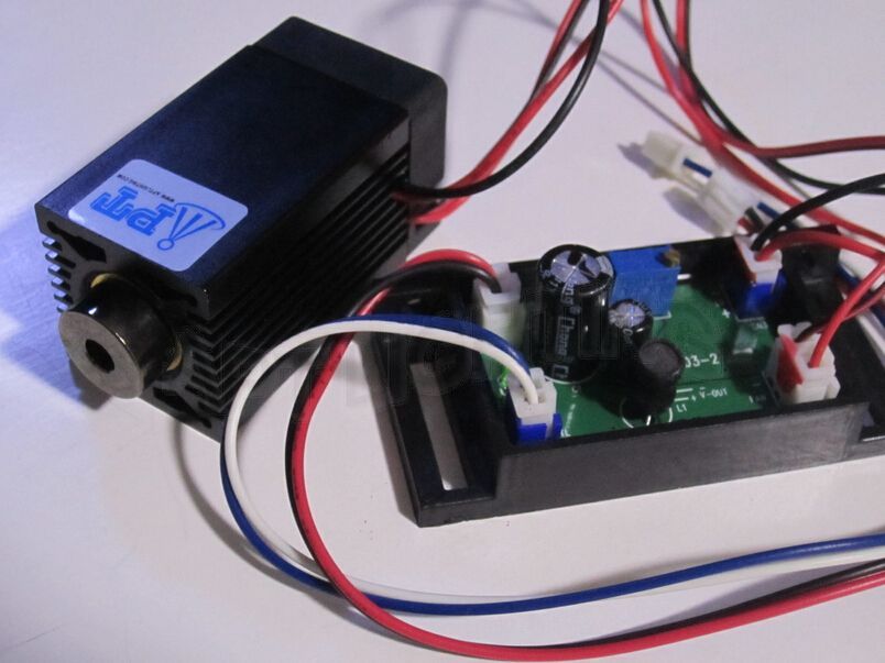 Focusable high power 200mW 405nm Purple Laser Module 12V input continuous work