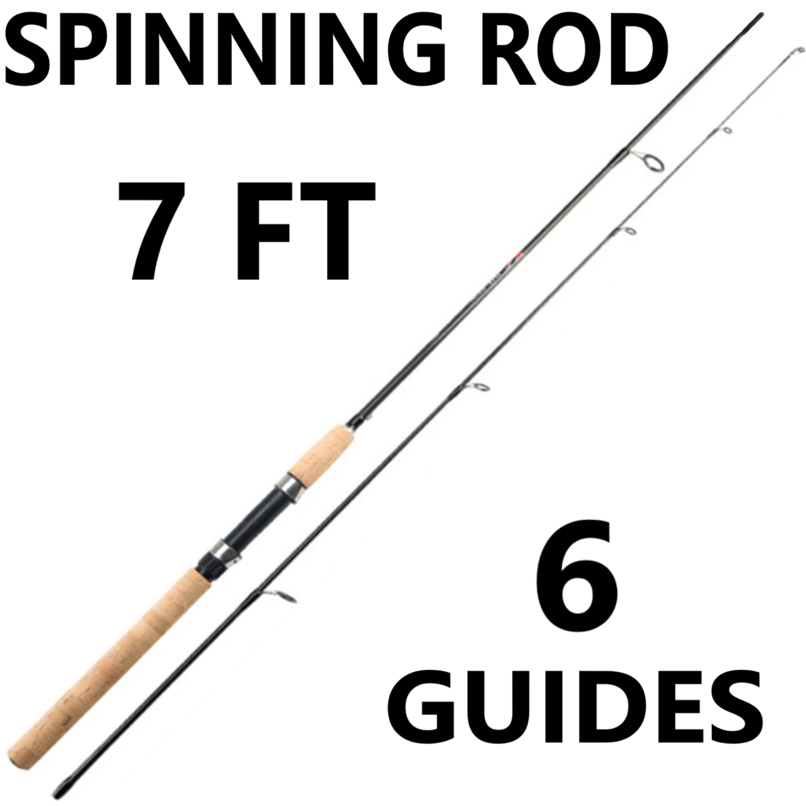 Fishing Spinning Rod Carbon Fiber Portable Medium Fast Lightweight 6f 7f 8f 9f