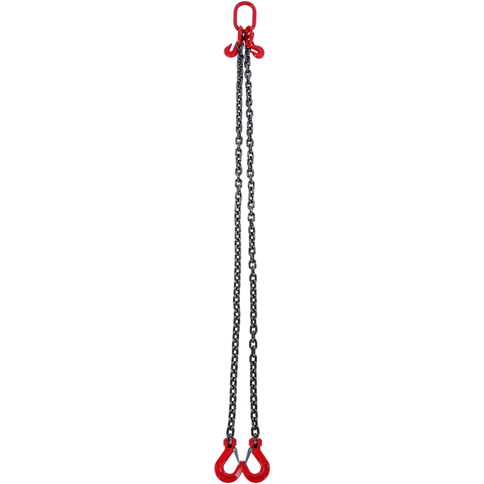VEVOR 3/8" x 6' Chain Sling 2 Legs G80 Lifting Chain with Grab Hooks 11000 lbs