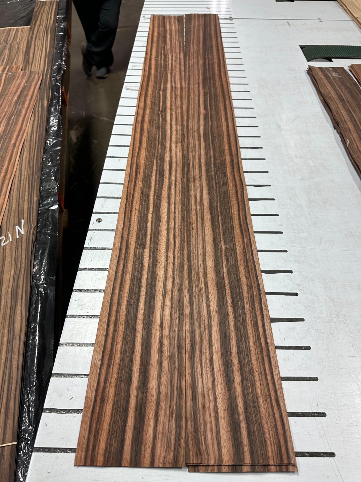 Ebony Raw Wood Veneer 2 sheets 61'' x 5'' 321S