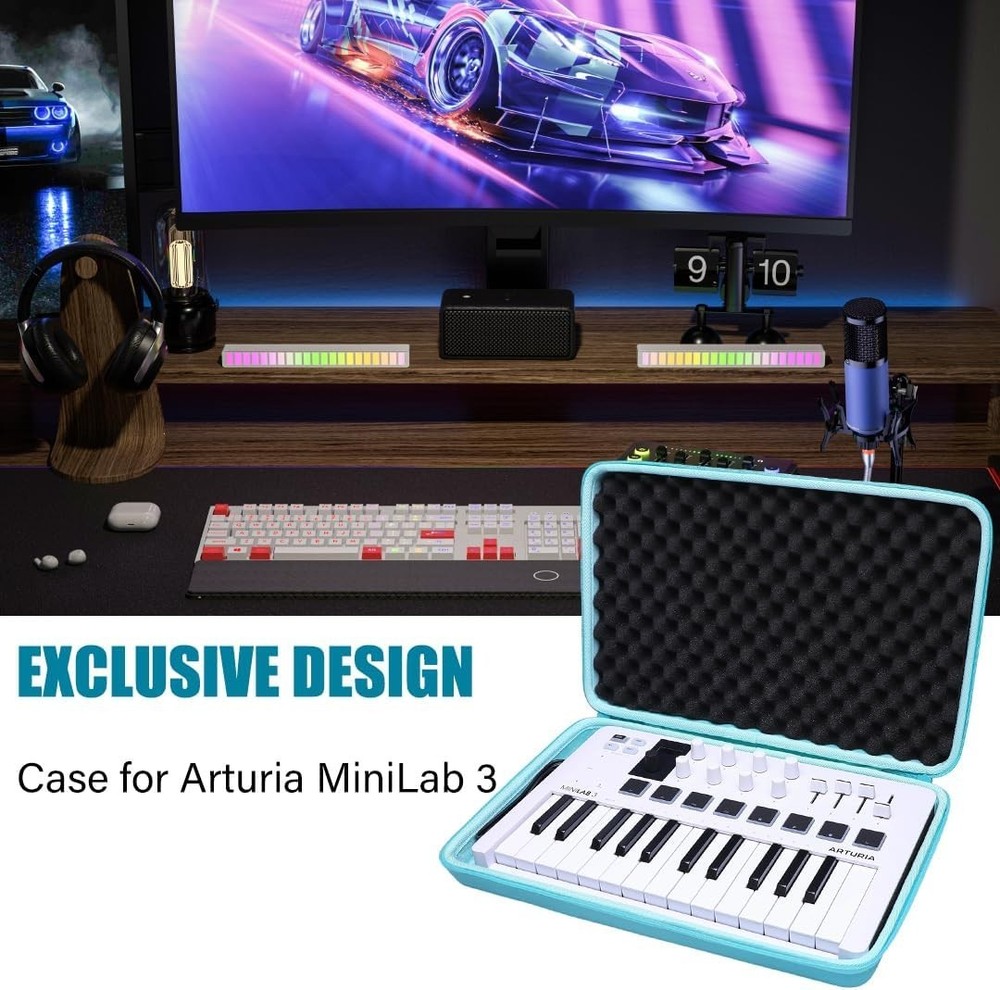 LTGEM Case Compatible with Arturia MiniLab 3 Universal MIDI Controller, Mint ...