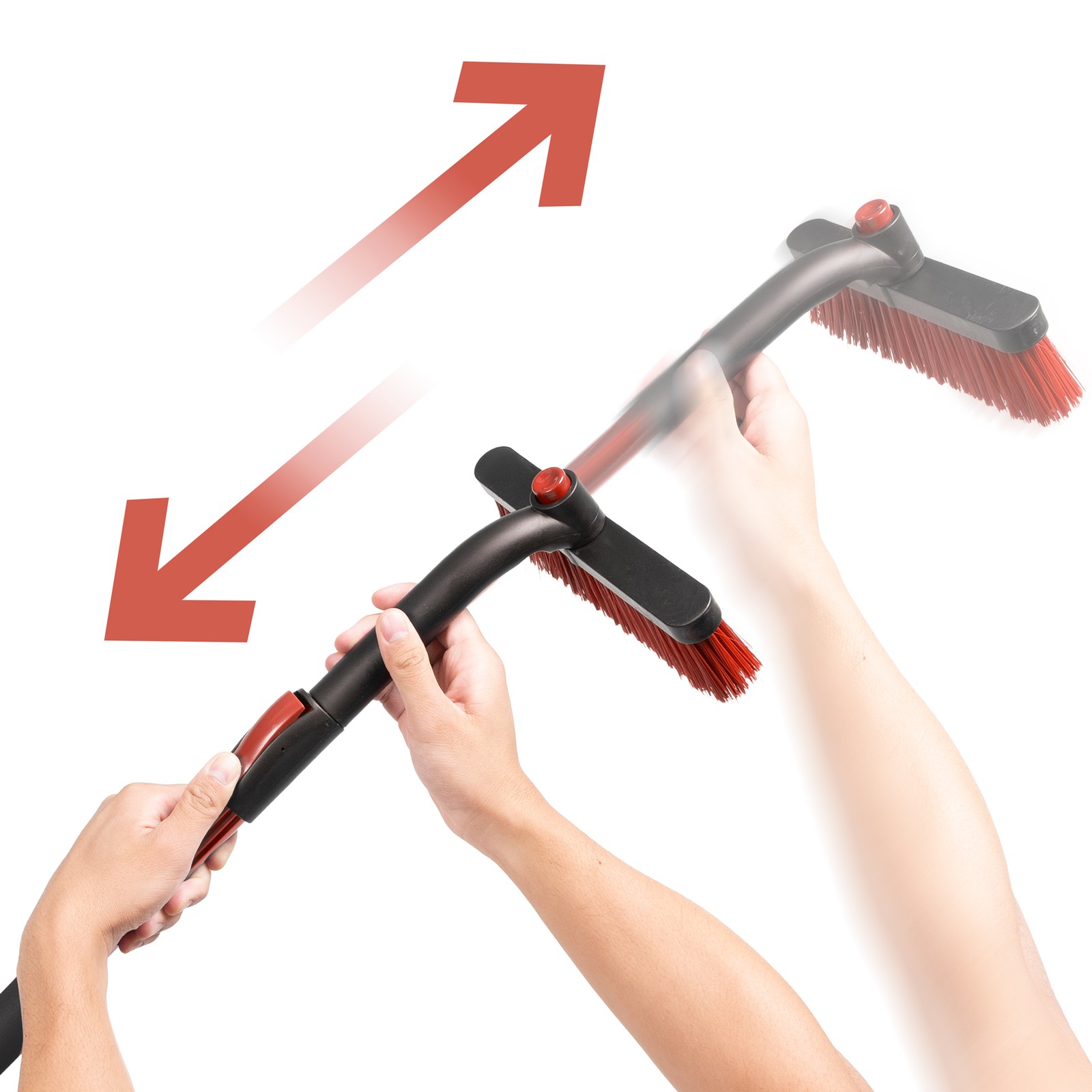 BDK Motor Trend Ice Scraper with Extendable Handle and Rotating Brush Head - ...